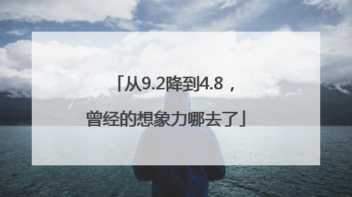 从9.2降到4.8，曾经的想象力哪去了